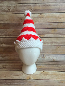 Christmas Elf Hat. Crocheted Elf Hat.