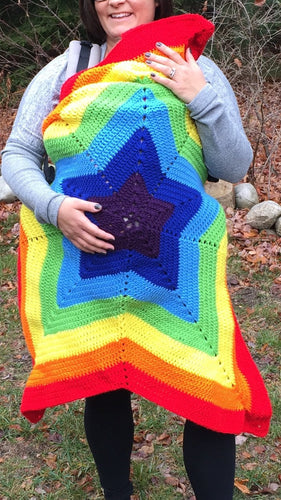 Crochet Star Baby Carrier Cover