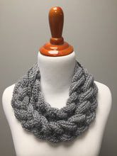 Double Layered Braided Cowl. Crochet Cowl. Braided Crochet Scarf.