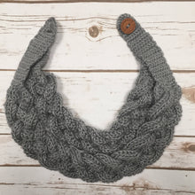 Double Layered Braided Cowl. Crochet Cowl. Braided Crochet Scarf.
