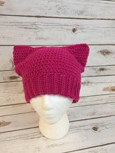 Crochet Pussycat Hat - Pussy Hat - Cat Hat  - Kitty Hat