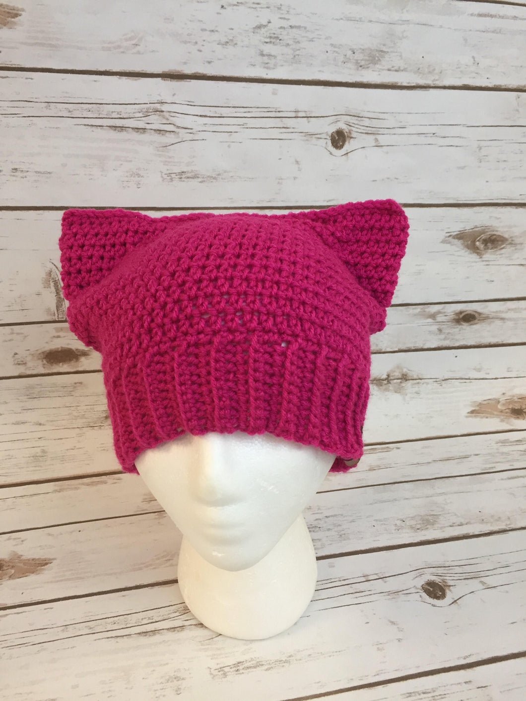 Crochet Pussycat Hat - Pussy Hat - Cat Hat  - Kitty Hat