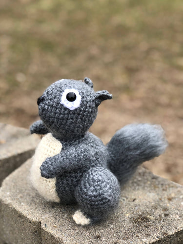 Shelby the Squirrel. Crochet Squirrel. Squirrel Stuffed Animal.