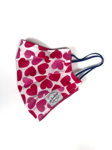 Solid Hearts Face Mask | Handmade Cotton shield