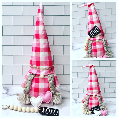 Lovie Gnome Lady | Stuffed Gnome | Valentines Gnome