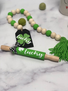 Wooden Rolling Pin | Farmhouse Decor | St Patrick’s decor