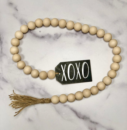 Wood Bead Garland | Farmhouse Garland | Coffee Bar Garland