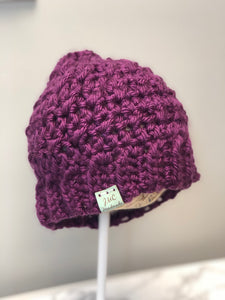 RTS Chunky Messy Bun Beanie | purple