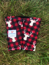 Buffalo Plaid Deer Iced Coffee Cozy. Drink Sleeve | RTS