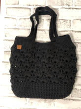 RTS  Daisy Fields Tote Black | market bag | crochet bag