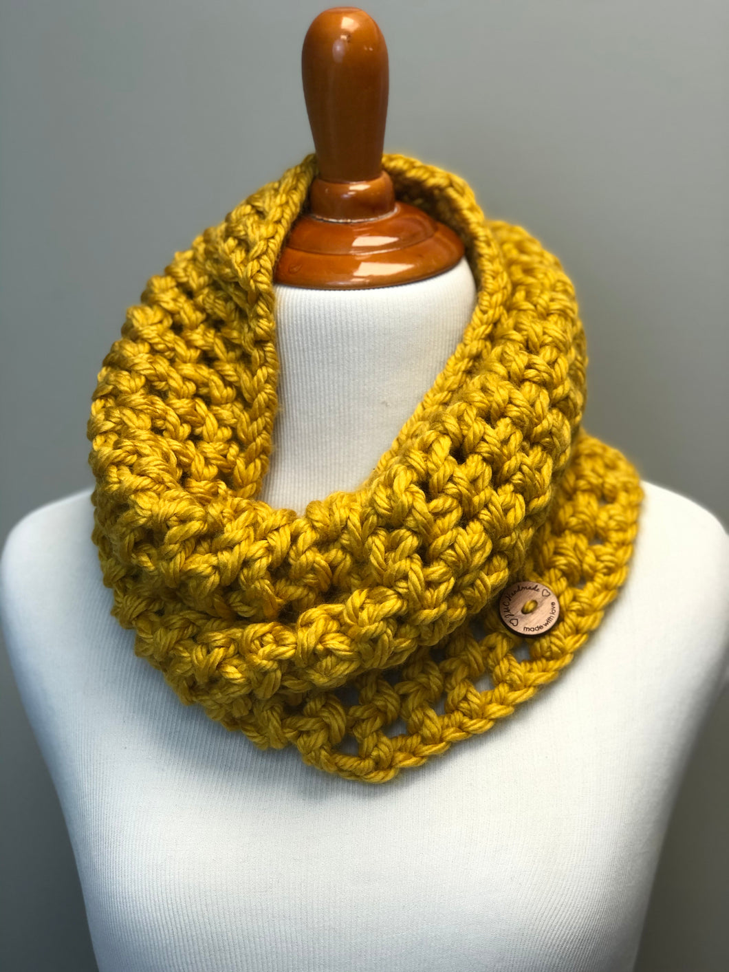 RTS | Chunky Cowl | crochet cowl | golden mustard