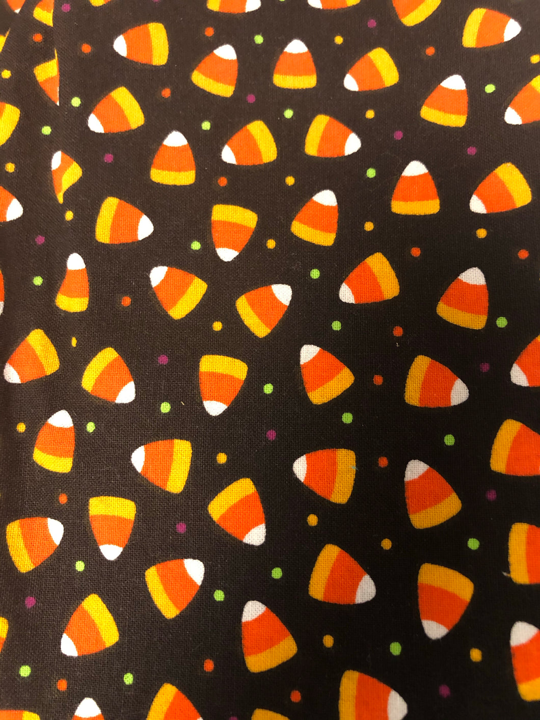 Candy Corn Print Reusable Face Mask | Handmade Cotton shield