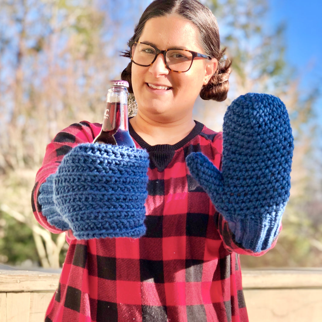 Drink Cozy Mitten | Can Cozy Mitten | Mitten and Cozy Mitt Set