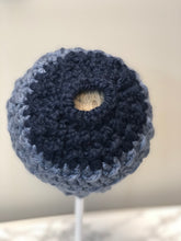 RTS Chunky Messy Bun Beanie | two tone blues