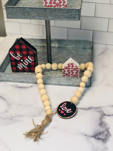 Wood Bead Garland | Farmhouse Garland | Coffee Bar Garland