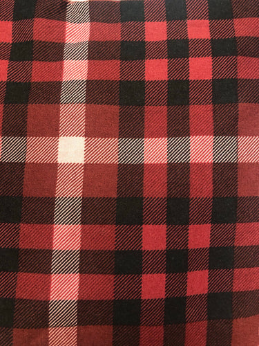 Red Plaid Print Face Mask | Handmade Cotton shield