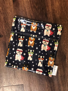 RTS | Reusable Snack Bags | Superhero dogs  Print
