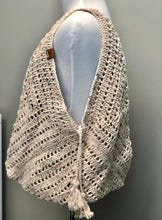 RTS  Vintage White with color Flecks Trinity Tote | market bag | crochet bag
