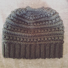 Messy Bun Becky Beanie - Crochet Ponytail Beanie